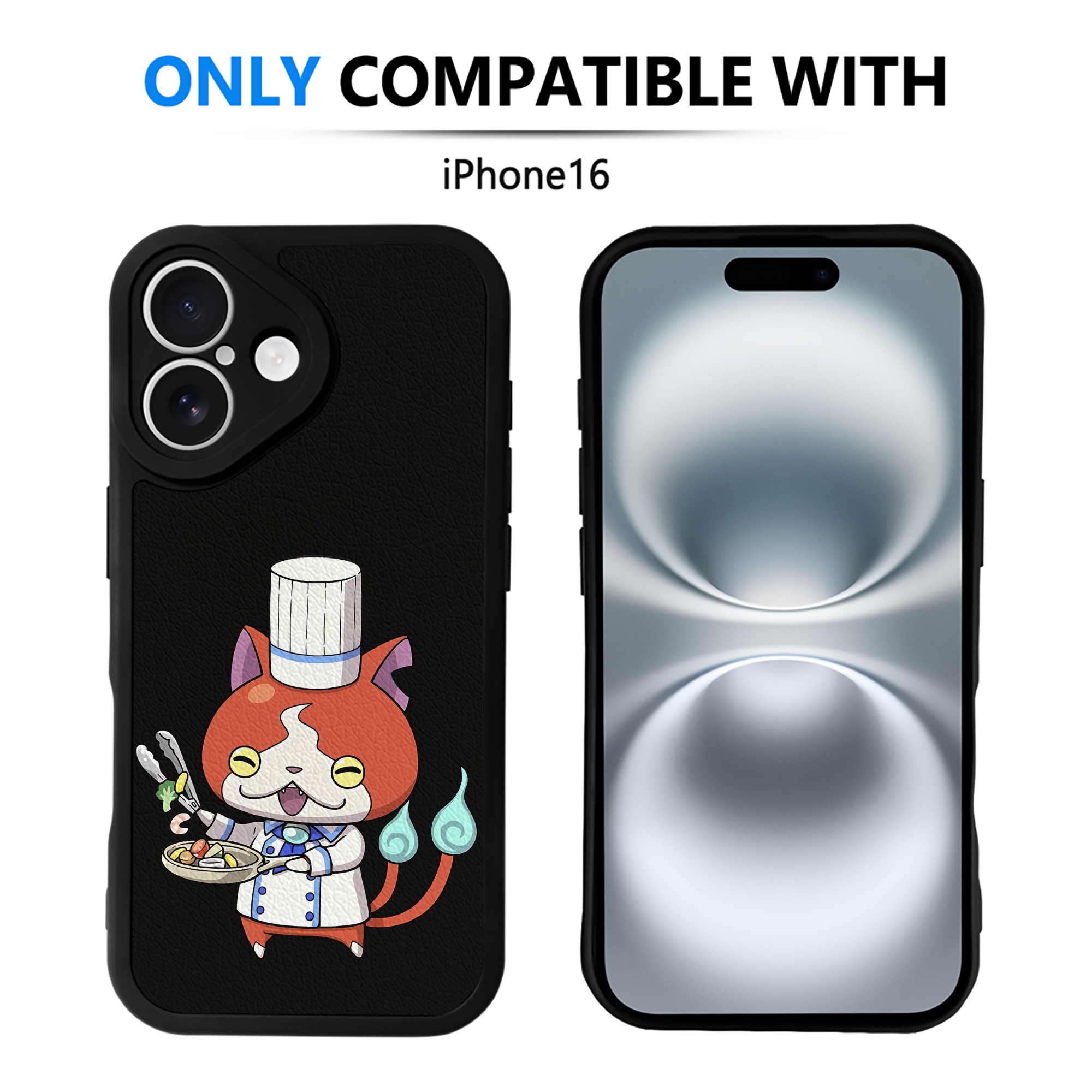 （画像用） 妖怪ウォッチ Yo-kai Watch 【iPhone 16シリーズ対応】シリコンスマホケース（レザー調） 材質：シリコン